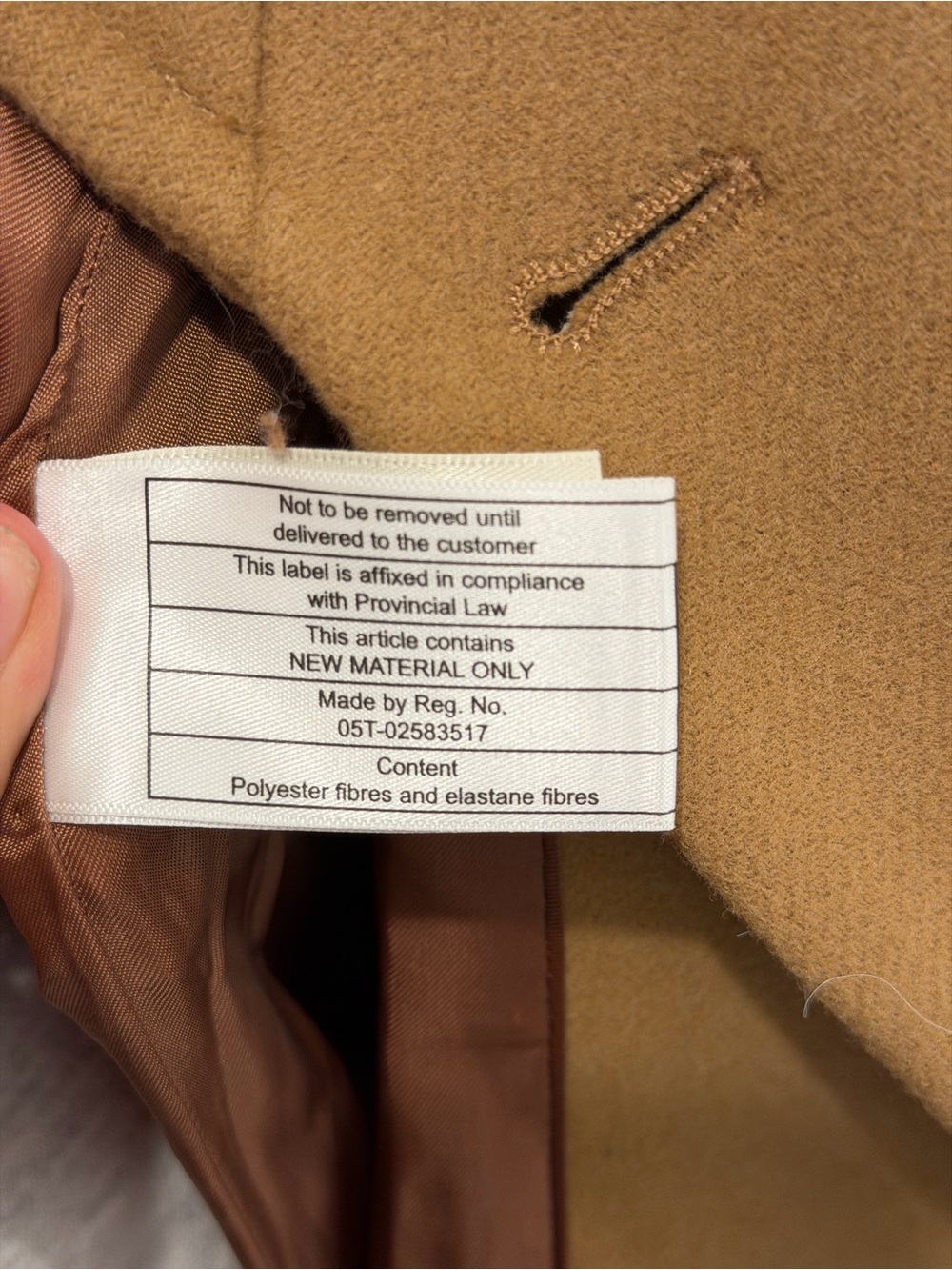 ⁠Aritzia Babaton Cristobal Virgin Wool Belted Coat Camel Shawl Collar Small S⁠ - Picture 4 of 7